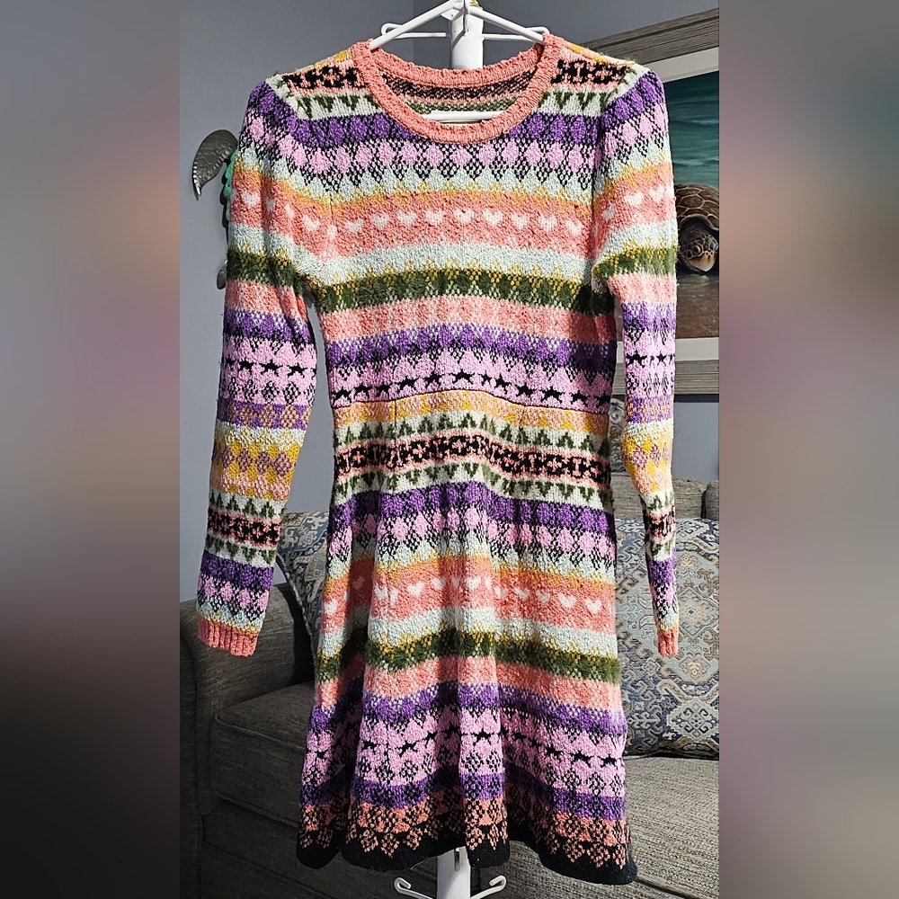 Anthropologie Maeve Sweater Mini Dress Size Small